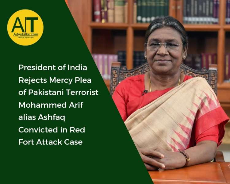 President Of India Rejects Mercy Plea Of Pakistani Terrorist Mohammed Arif Alias Ashfaq Convicted In